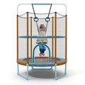 Infans 60" Trampoline for Kids w/Gymnastic Bar Rings Foamed Handle No Gap Design