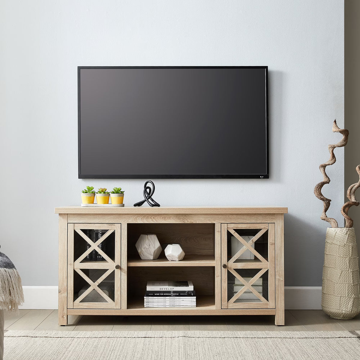 Evelyn&Zoe Colton TV Stand for TV's up to 55", White