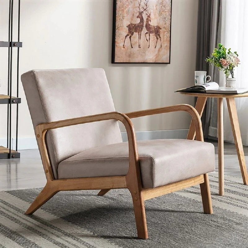 US Pride Furniture Glostrup Mid-Century Modern Vintage Armchair Brown
