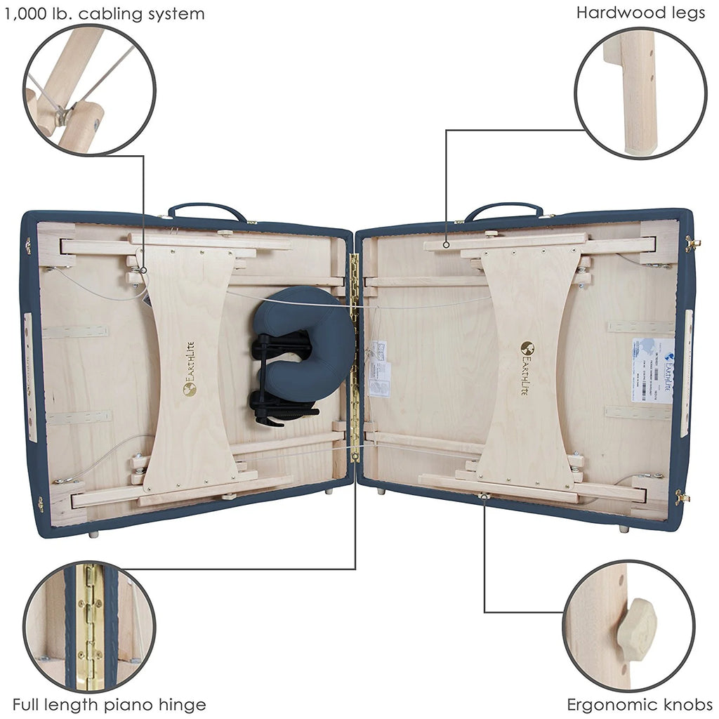 EARTHLITE Harmony DX Portable Massage Table Package – Eco-Friendly Design, Deluxe Adjustable Headrest