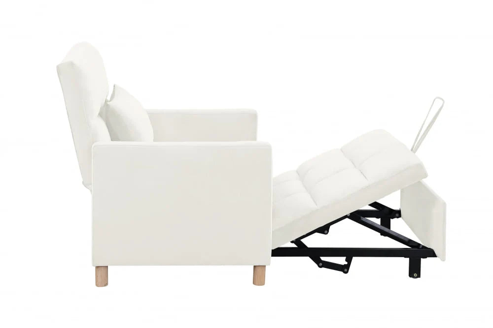 Sleeper Sofa Chair Bed,3-in-1 Convertible Sleeper Bed Chair,Folding Bed with Adjustable Backrest with Pillow,Multi-Functional Sleeper Chair for Living Room Dorm Apartment,Bedroom Office,Beige