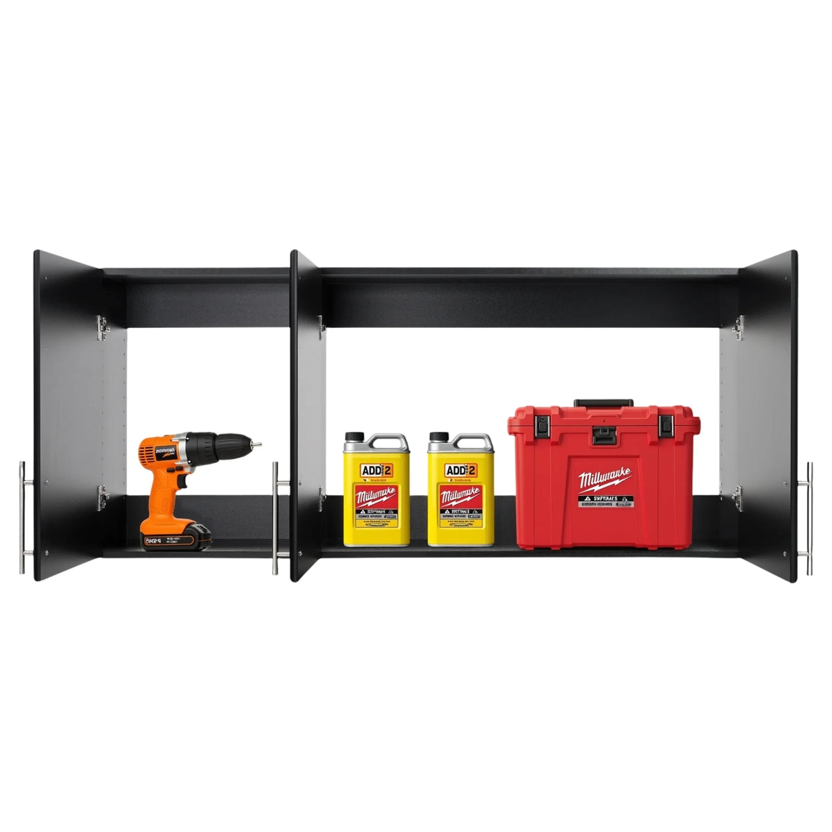 Prepac Elite Wall Cabinet, Versatile Adjustable Garage Wall Cabinet by Prepac, Tall 3-Door, 54"W x 24"H x 12"D, BEW-5424, Black