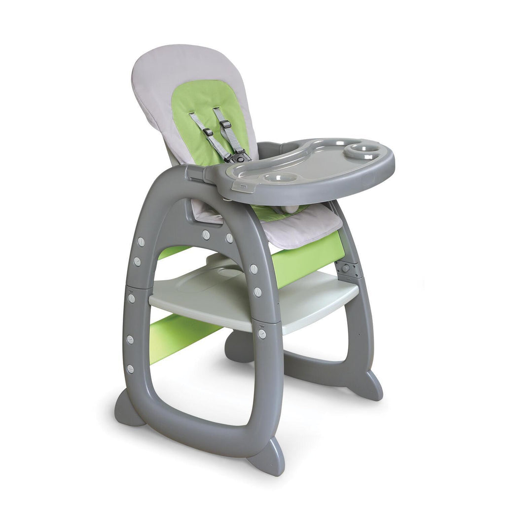 Badger Basket Envee II High Chair Play Table Conversion - Green/Gray