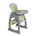 Badger Basket Envee II High Chair Play Table Conversion - Green/Gray