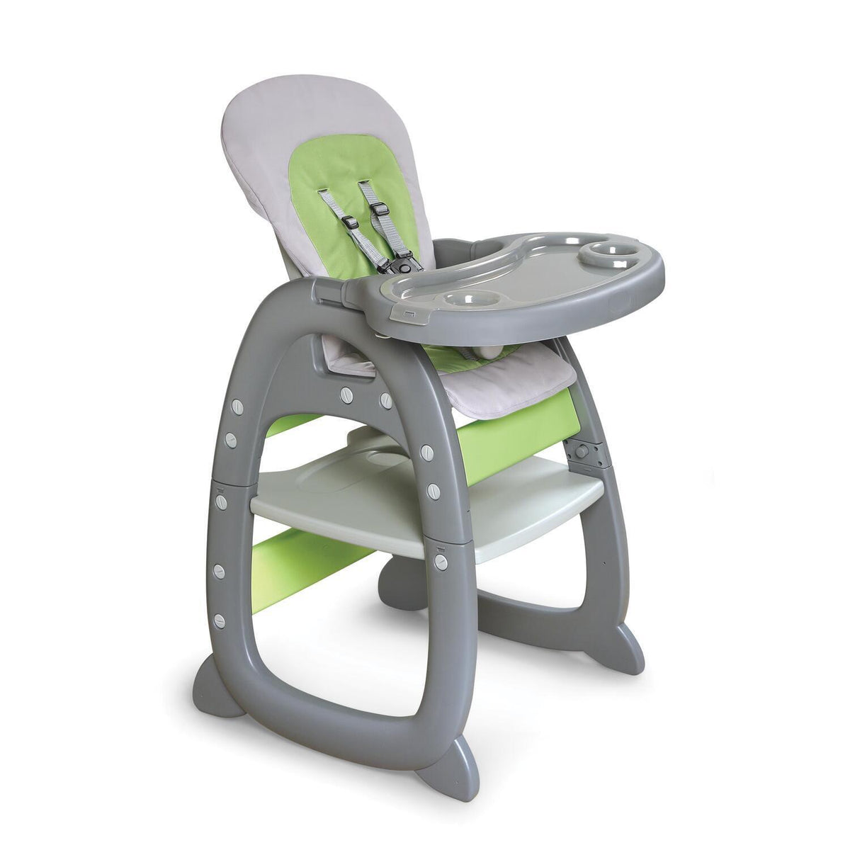 Badger Basket Envee II High Chair Play Table Conversion - Green/Gray