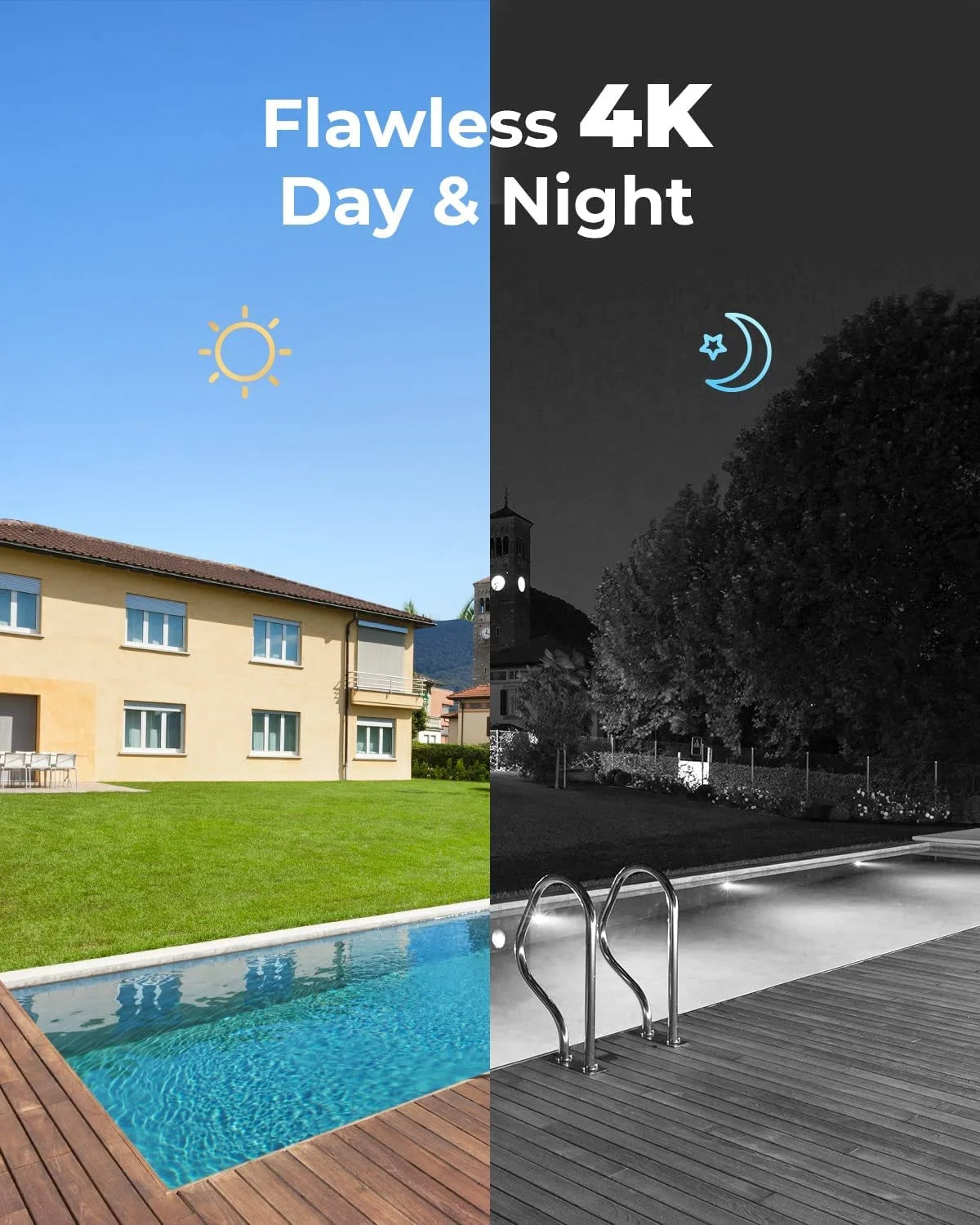 Reolink 4K 8CH Outdoor PoE Camera System,4Pcs 8MP Video Security Camera Smart Person/Vehicle Motion Detection,24/7 Recording