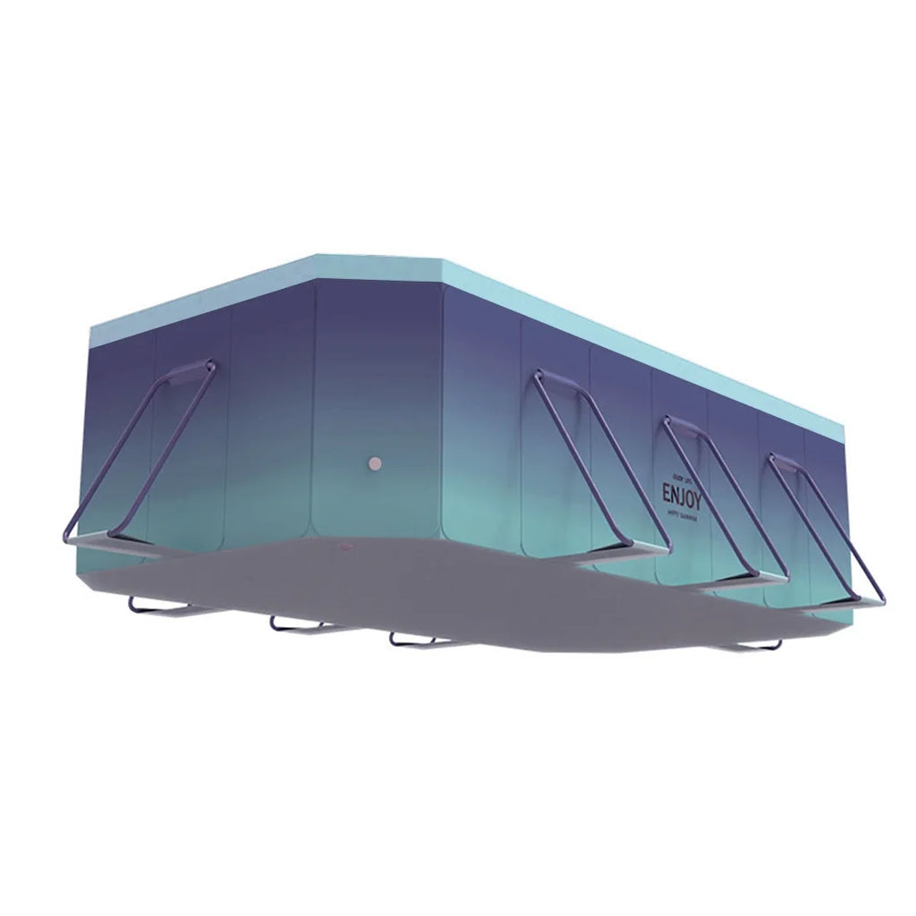 Foldable Swimming Pool, Large Non-Inflatable Outdoor Pools for Kids Adults Above Ground Pools, 116in