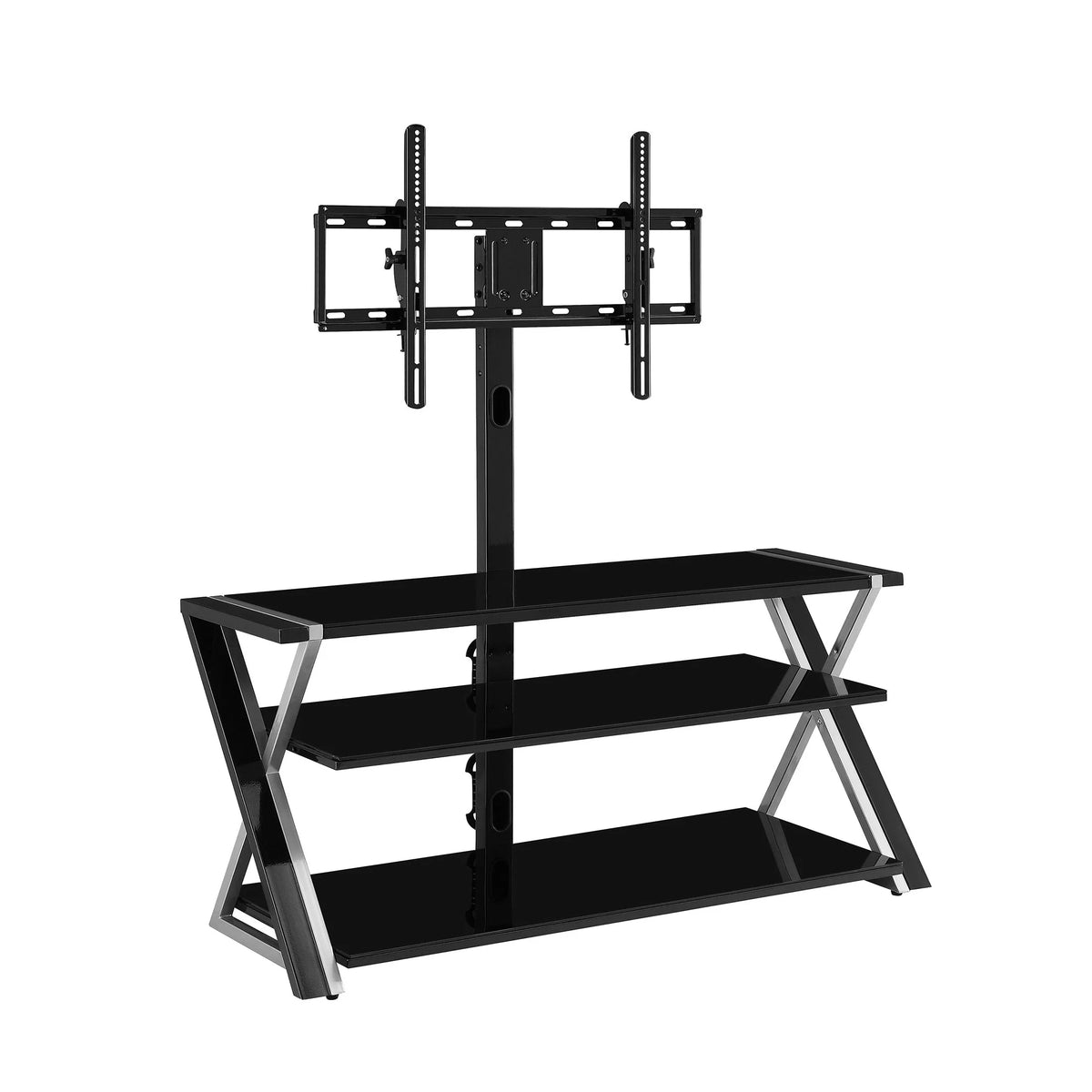 Whalen Xavier 3-in-1 Television Stand for TVs up to 70", Black