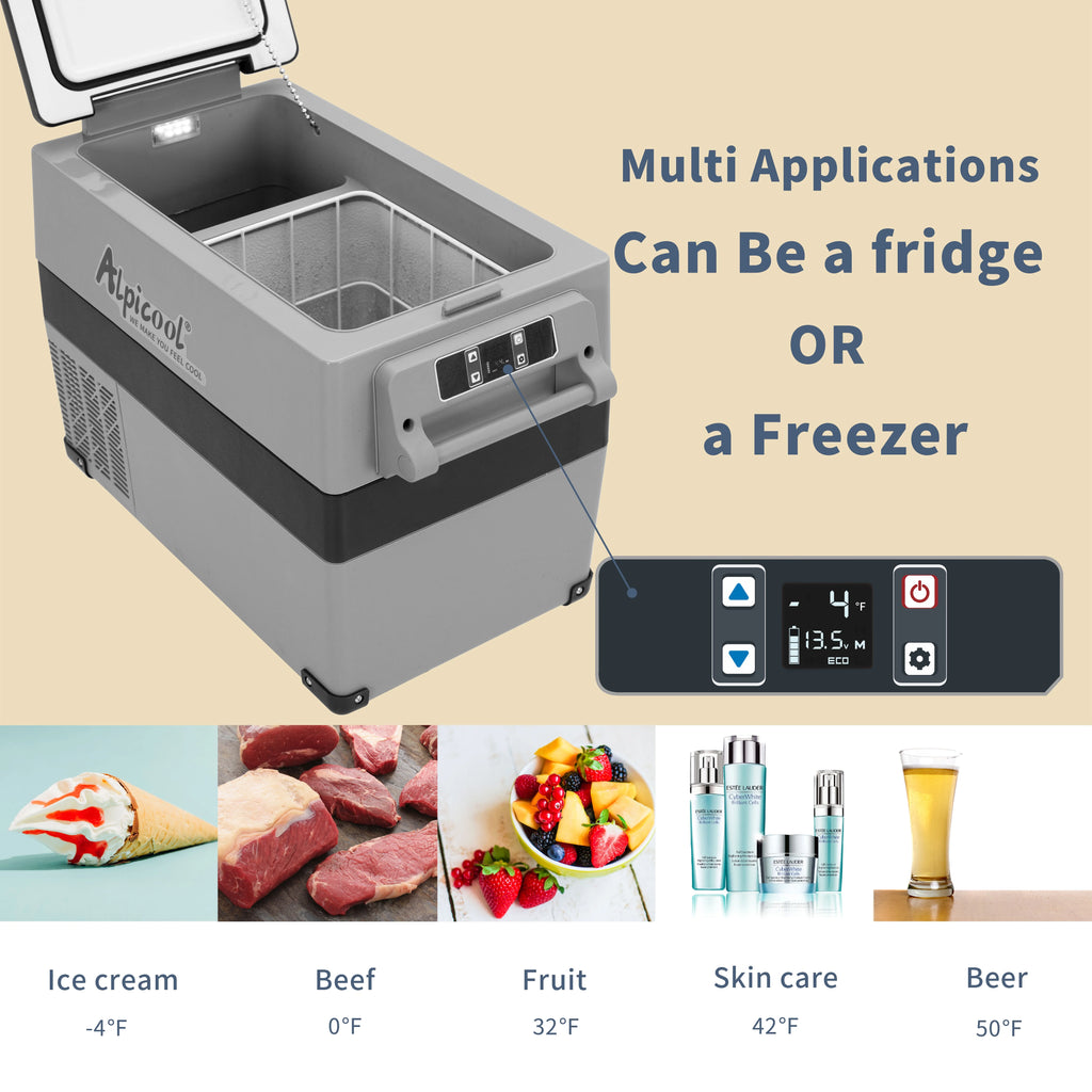 Alpicool CF55 Portable Refrigerator 12 Volt Car Freezer 58 Quart(55 Liter) Vehicle, Car, Truck, RV, Boat, Mini fridge freezer for Driving, Travel, Fishing, Outdoor -4��F to 68��F
