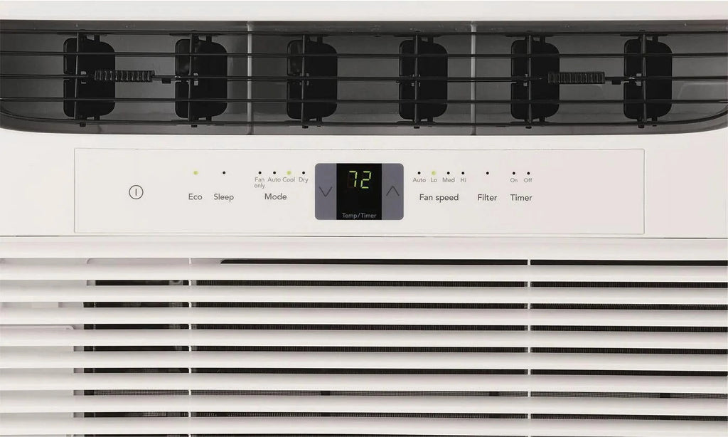 Frigidaire FFRA062WA1 19" Window-Mounted Air Conditioner with 6000 BTU Cooling Capacity; Sleep Modem; Programmable 24-Hour On/Off Timer and Remote Control in White