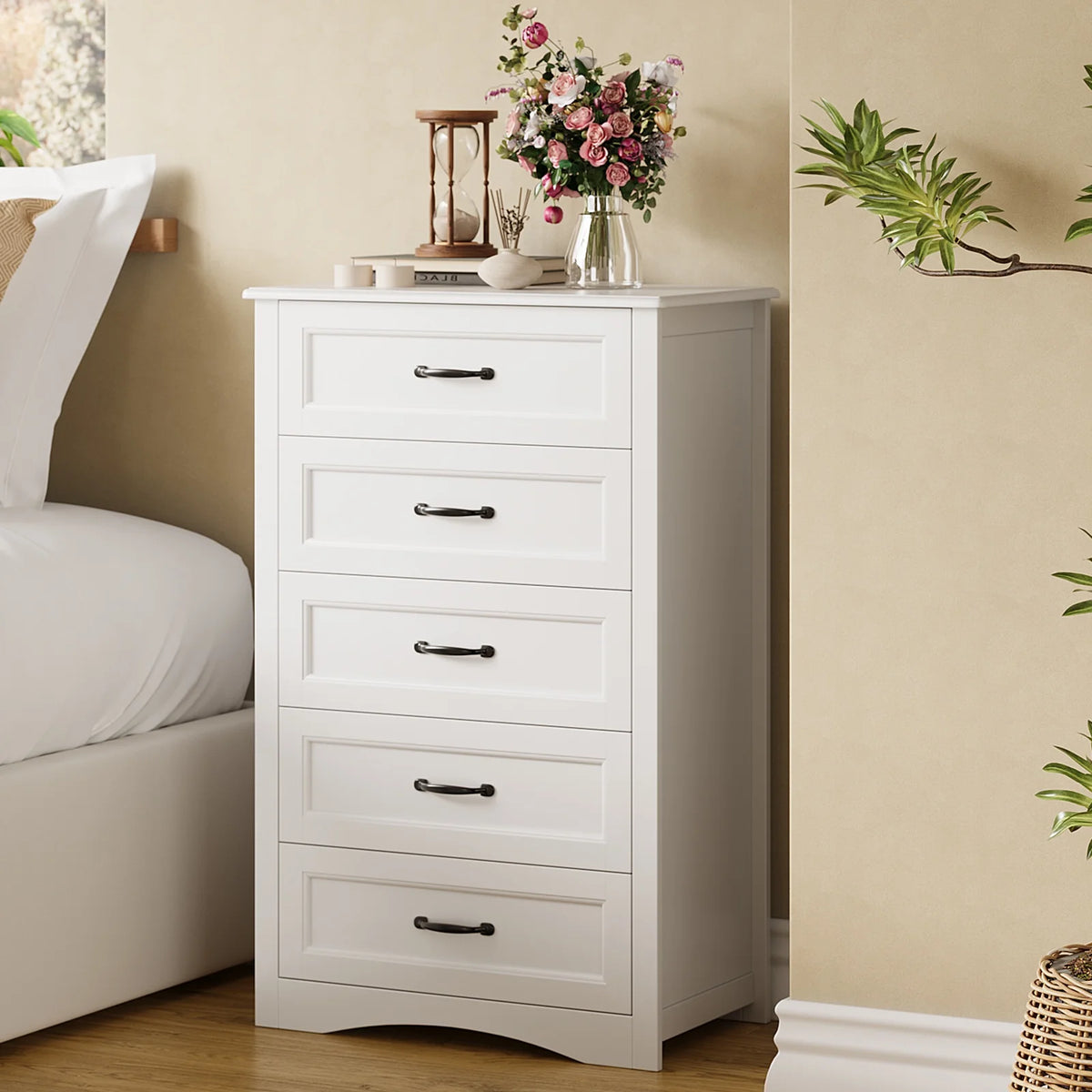 Dresser for Bedroom, Lofka 6-Drawer Wood Dresser?with Anti-Tip Safety for Closet| Living Room
