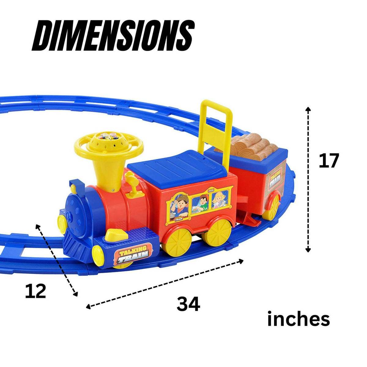 Talking Train 6-Volt Battery-Powered Ride-On