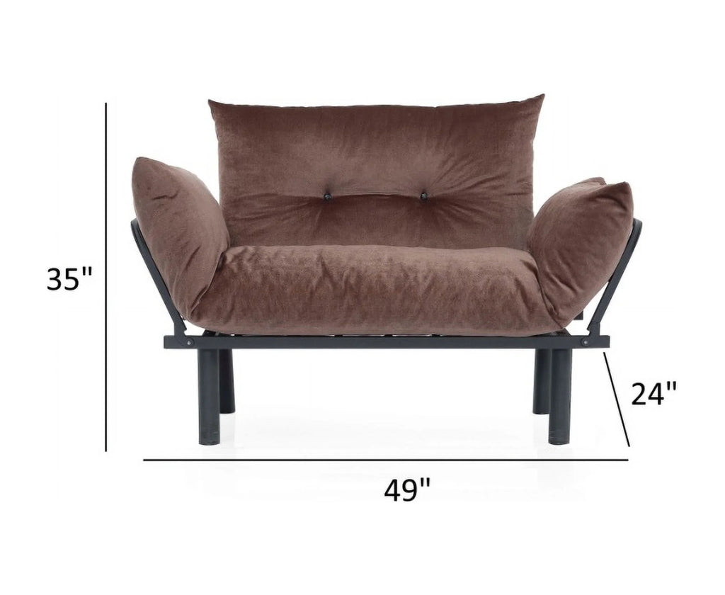 JINS&VICO Futon Love Seats with Adjustable Backrest, 2 Seat Convertible Sofa for Living Room, Small Space, Offices, Dorm, Studio,Sofa Chair(Pink)