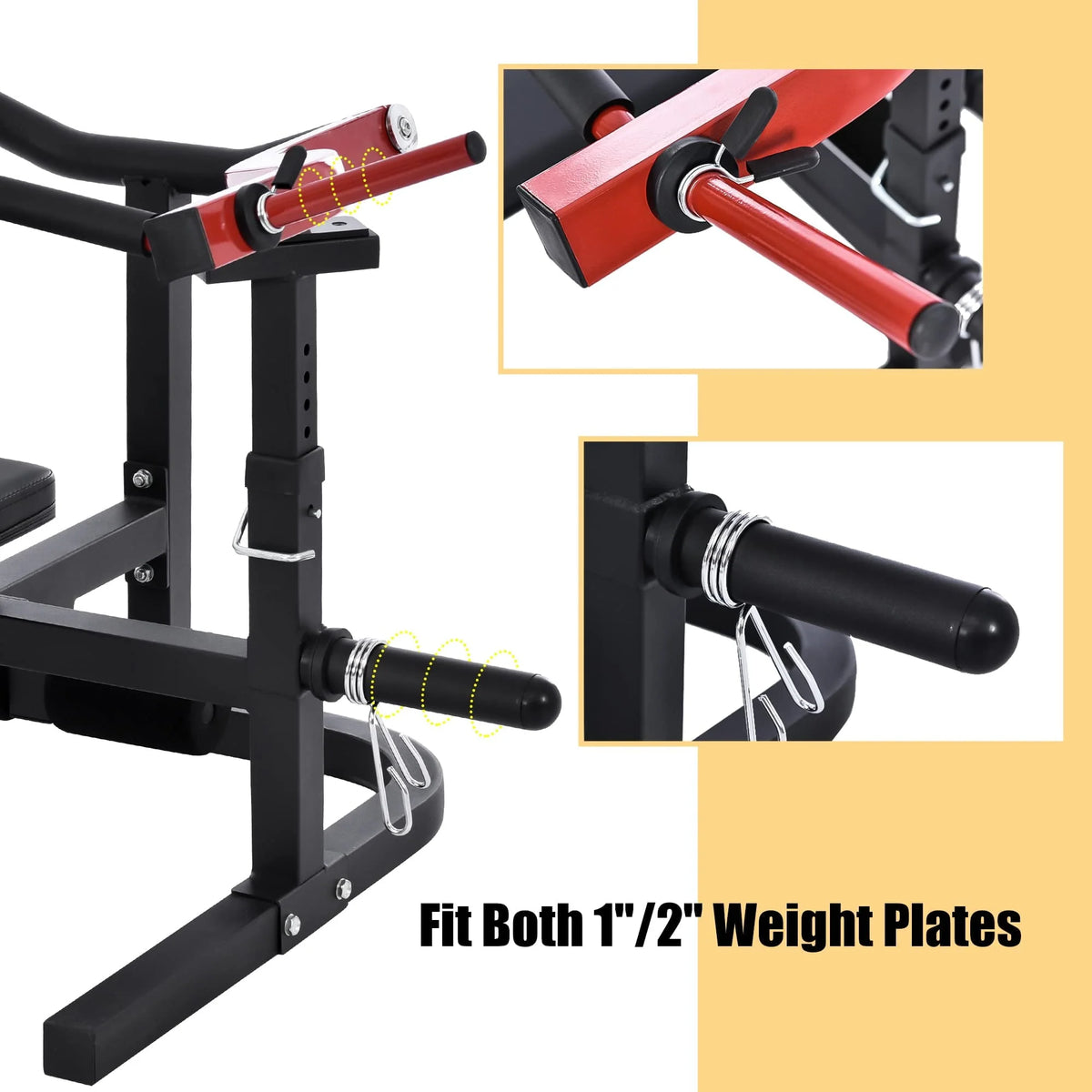 Euroco Weight Bench Press Machine Adjustable Flat Incline Bench for Chest & Arm Ab Workout, Home Gym Equipment