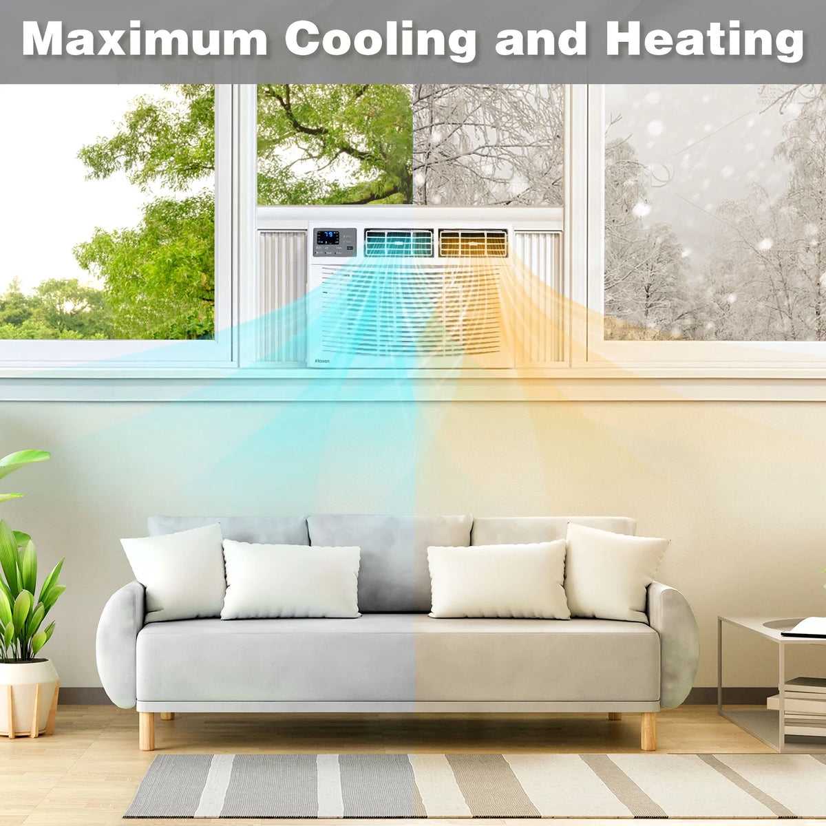 Ktaxon WiFi Enabled 8000 BTU Heat And Cool Window Air Conditioner With Wifi Controls