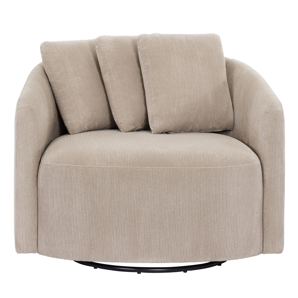Beautiful Drew Accent Chair by Drew Barrymore, Cream Boucle