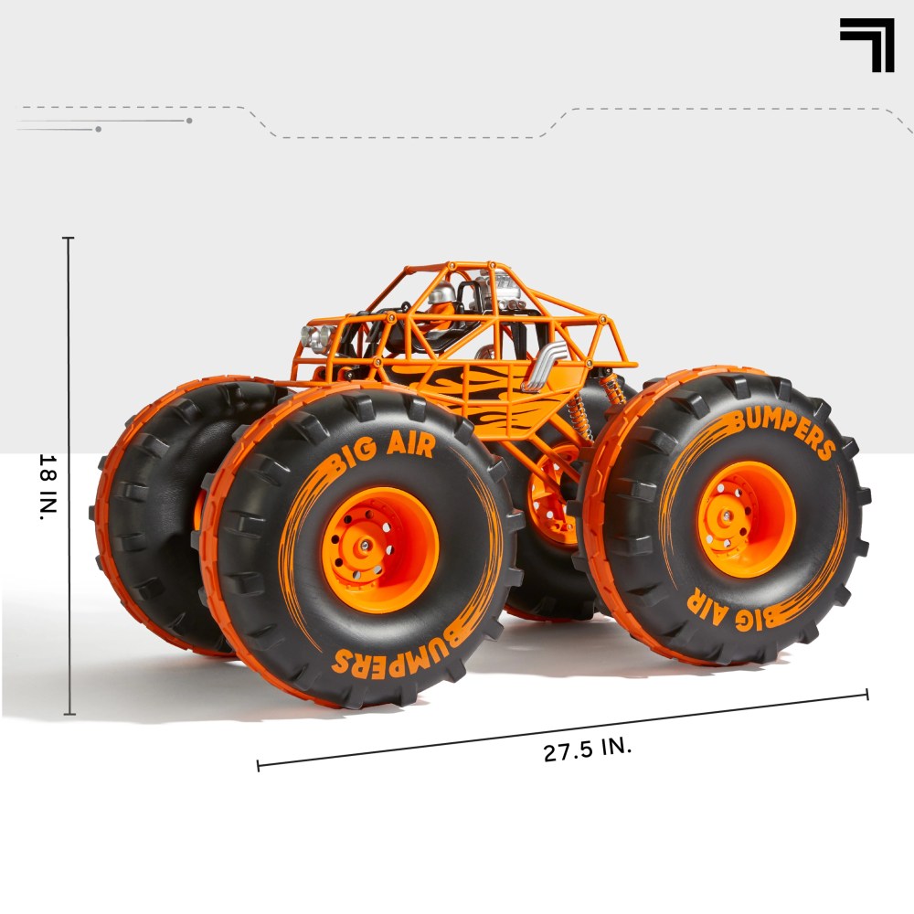 Sharper Image® 4×4 Giant Crusher Remote Control 4WD Truck. High-Speed Off-Road Monster Truck. Orange