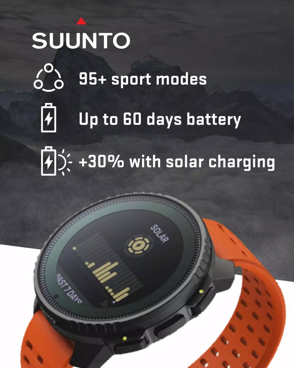 Suunto Vertical Watch, All Black, One Size