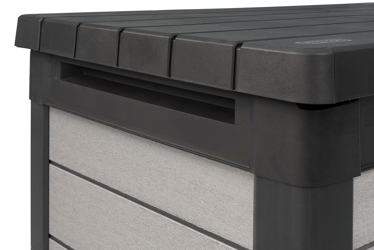 Keter Denali Grey 200 Gallon Durable Resin Outdoor Storage Deck Box Ideal Store Garden Tools and Pool Toys, Grey