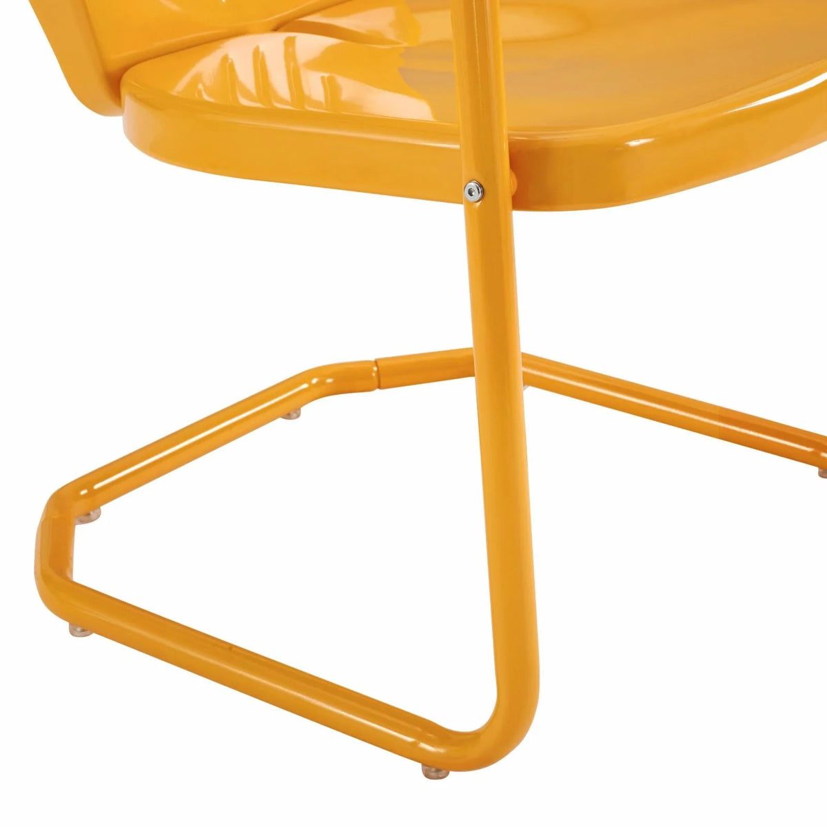 Crosley Griffith Outdoor Metal Armchair Tangerine Gloss-Color:Aqua Gloss