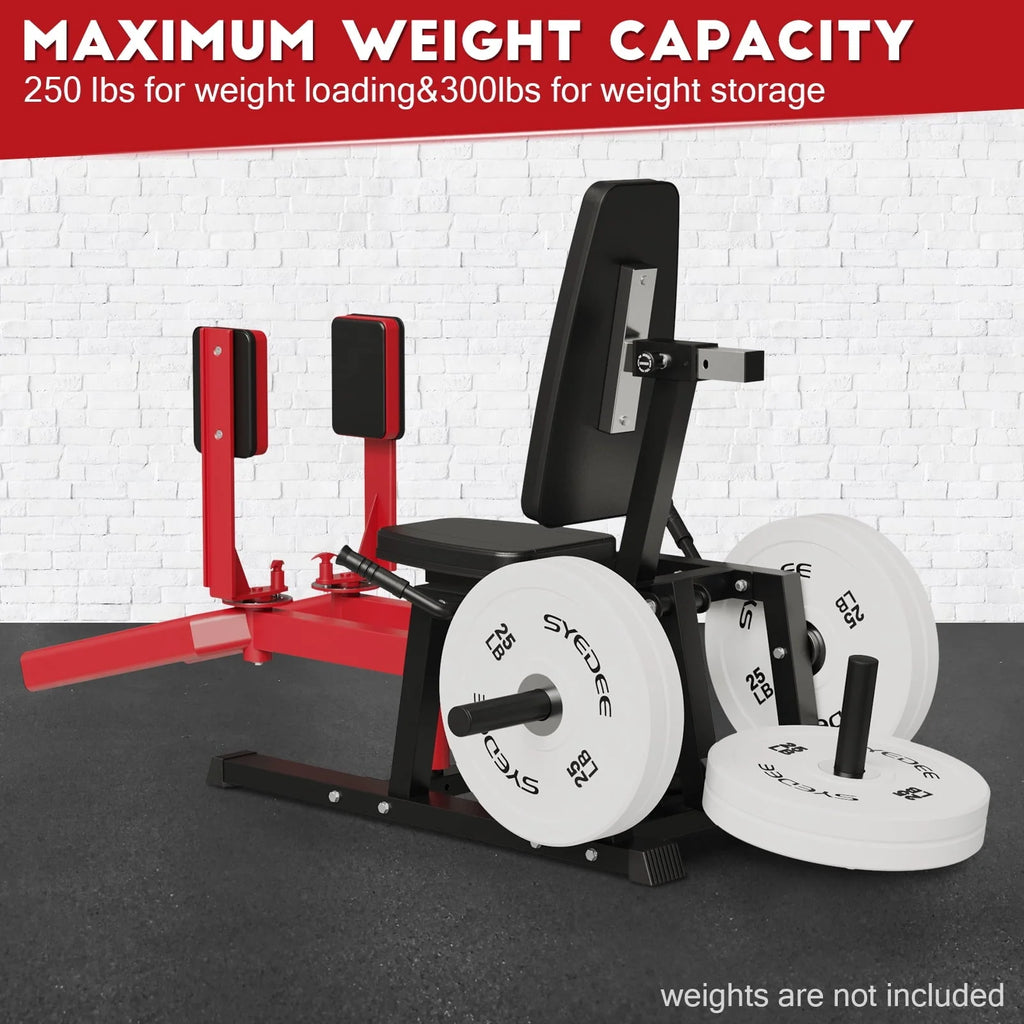 Syedee Hip Abductor Machine, Plate-Loaded Inner and Outer Thigh Machine, Thigh Master Hip Trainer, Hip Thrusters for Home Gym