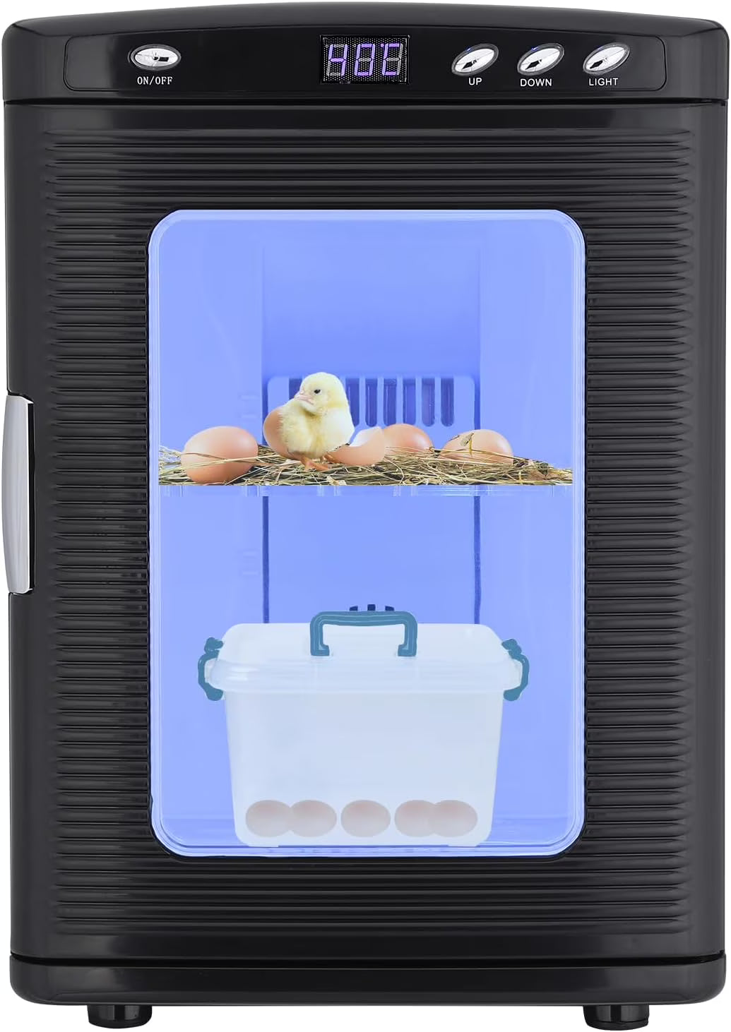 Garvee 25L Reptile Incubator for Hatching Eggs - Portable Scientific Laboratory Incubator, Temperature Controlled 10��C-60��C for Small Reptiles, Cooling and Heating Digital Incubator, 12V/110V Black