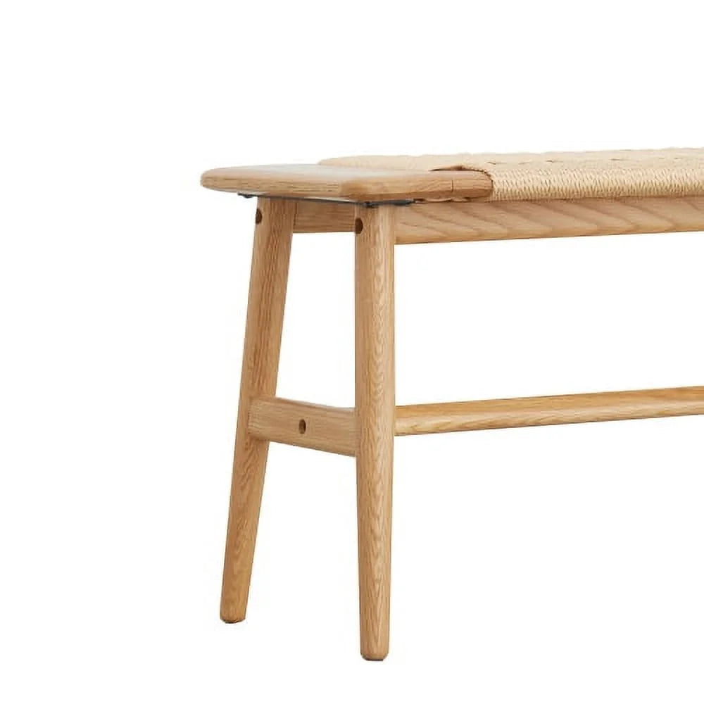 Dining Benches, Natural Oak Wood Bench, Entryway Bench Bed Bench for Kitchen, Dining Room, Living Room, Walnut