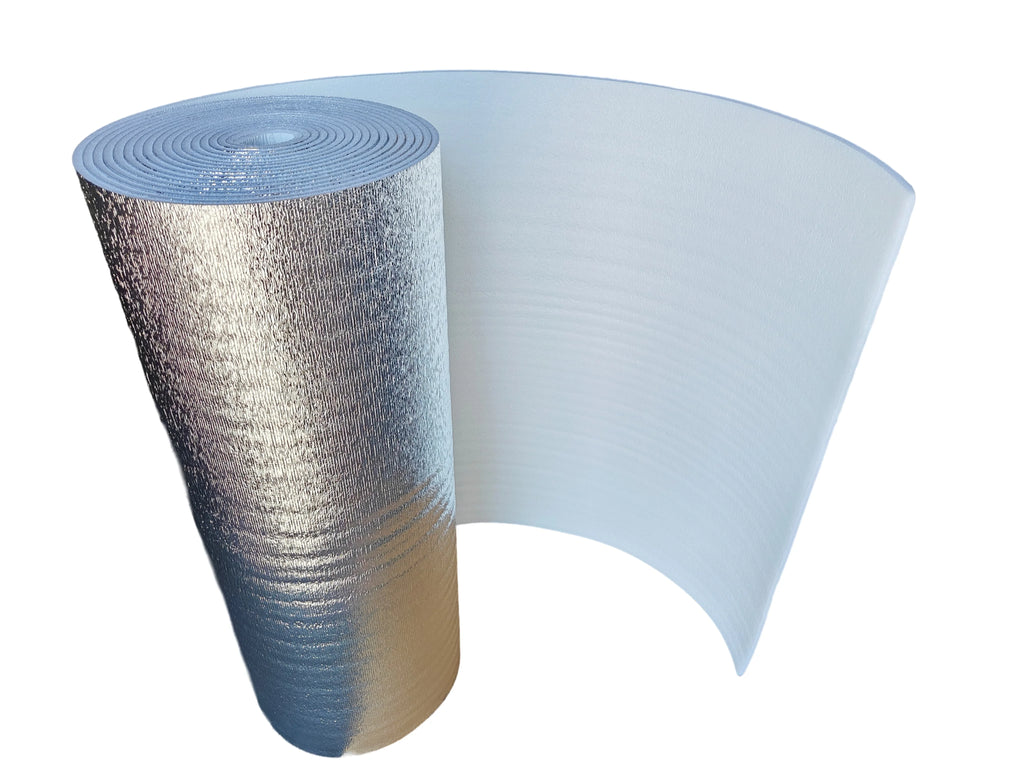 SmartSHIELD Pro-5mm 48"x100ft Reflective Insulation, Foam Core, Foil and White.
