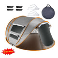Tcbosik Easy Pop Up Tent for 5-8 Person, Automatic Setup Instant Family Tent with 2 Doors and 4 Mosquito Net Windows, Waterproof Camping Tent with Carry Bag for Hiking & Traveling, Khaki