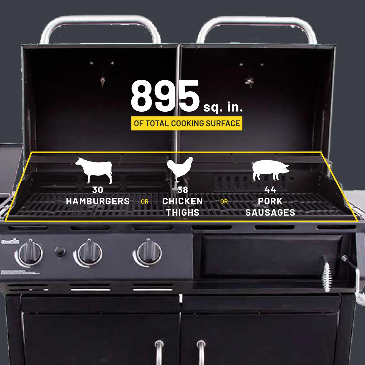 Charbroil Deluxe Charcoal & Gas Combo Grill