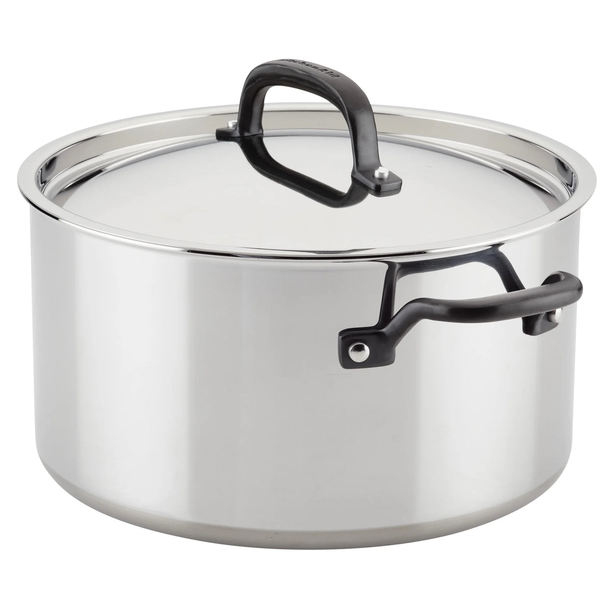 KitchenAid 5-Ply Clad 10 Pcs Stainless Steel Cookware Induction Pots and Pans Set, Dishwasher Safe, Metal Utensil, Broiler and Oven Safe to 500��F, Polished Stainless Steel