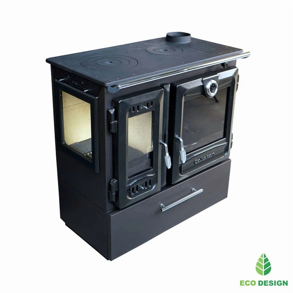 Multifunctional Wood Burning Cast Iron Stove with Oven 3D Box Cooking Baking Heating Stove Suitable For Tiny House and Farm House