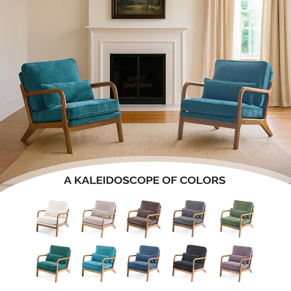 Ktaxon Accent Chair Corduroy Upholstered Armchair, Reading Club Chair with Pillow and Solid Wood Frame for Living Room Bedroom Furniture Off White