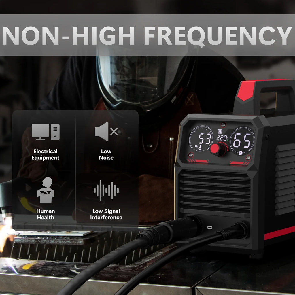 YESWELDER 65 Amp Non High Frequency Non-Touch Pilot Arc Digital Plasma Cutter, DC Inverter 110/220V Dual Voltage Cutting Machine