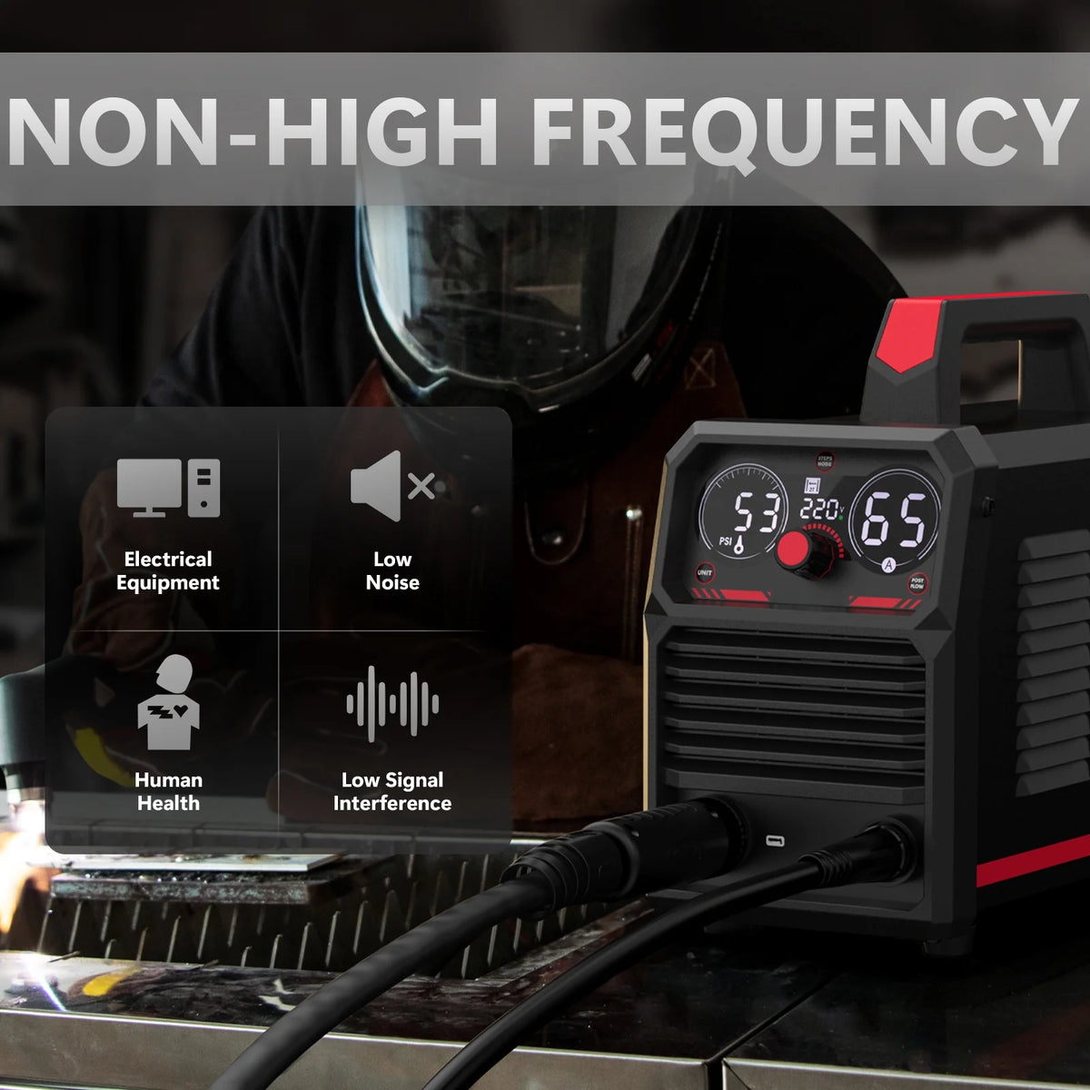 YESWELDER 65 Amp Non High Frequency Non-Touch Pilot Arc Digital Plasma Cutter, DC Inverter 110/220V Dual Voltage Cutting Machine
