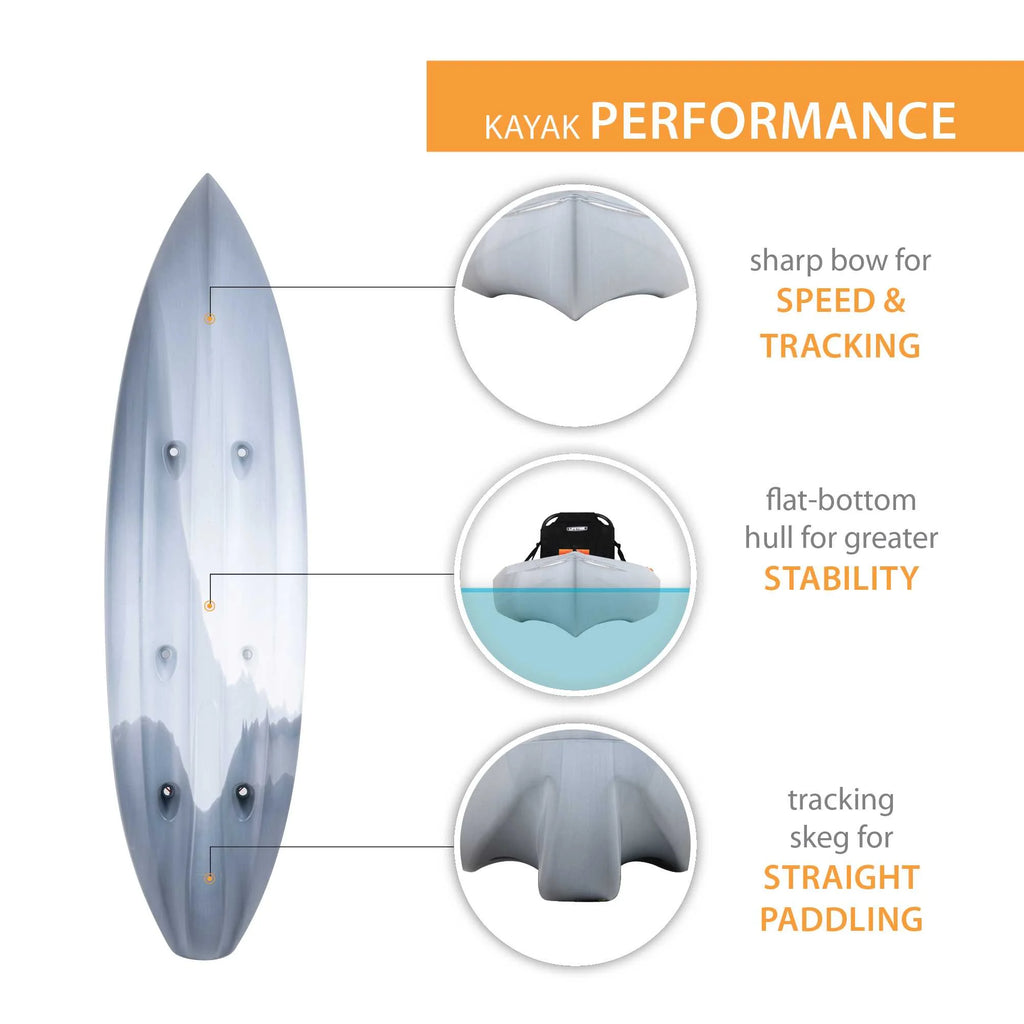 Lifetime Tamarack Pro 123 inch Sit-on-Top Kayak, Eclipse Fusion (91058)