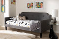 Baxton Studio Packer Modern and Contemporary Grey Fabric Upholstered Twin Size Sofa Daybed