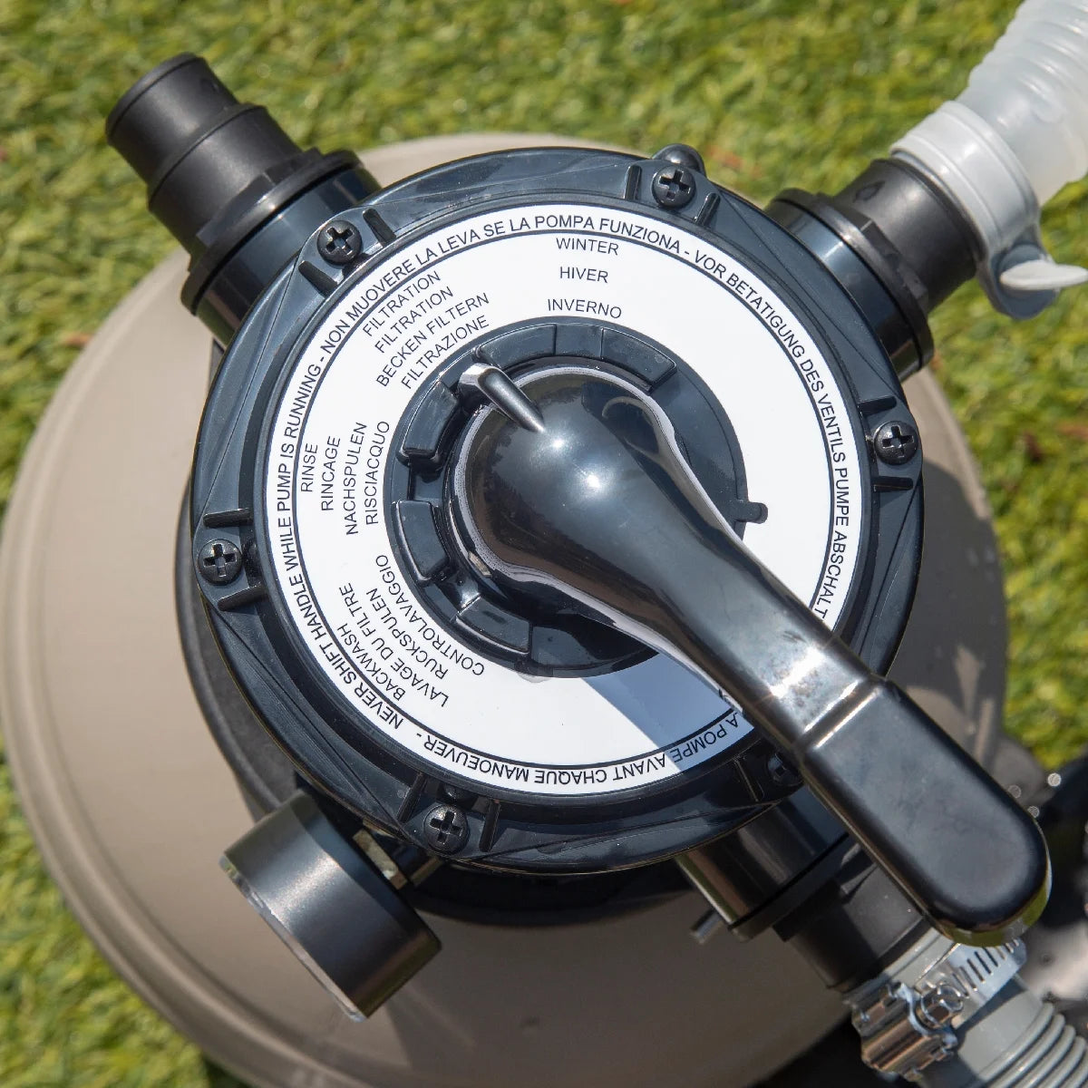 XtremepowerUS Sand Filter Pump for Above Ground Pool, 2400 GPH Pool Filter Pump, 7-Way Valve