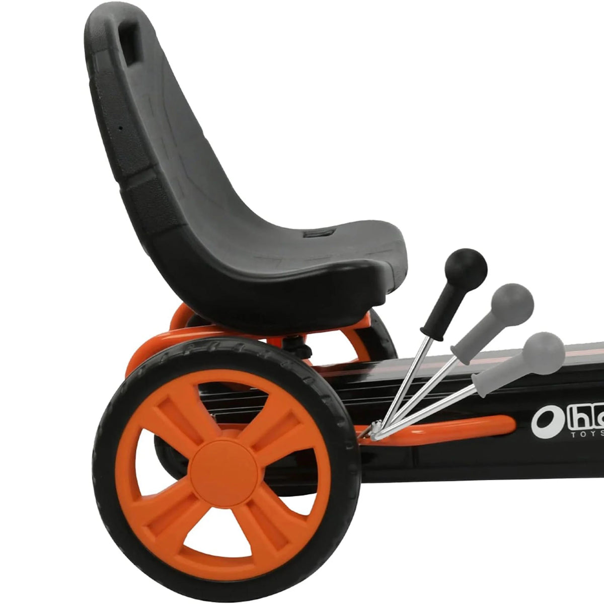 Hauck Speedster Pedal Go Kart w/ Adjustable Bucket Seat for Kids Ages 4 to 8, Fire Rescue