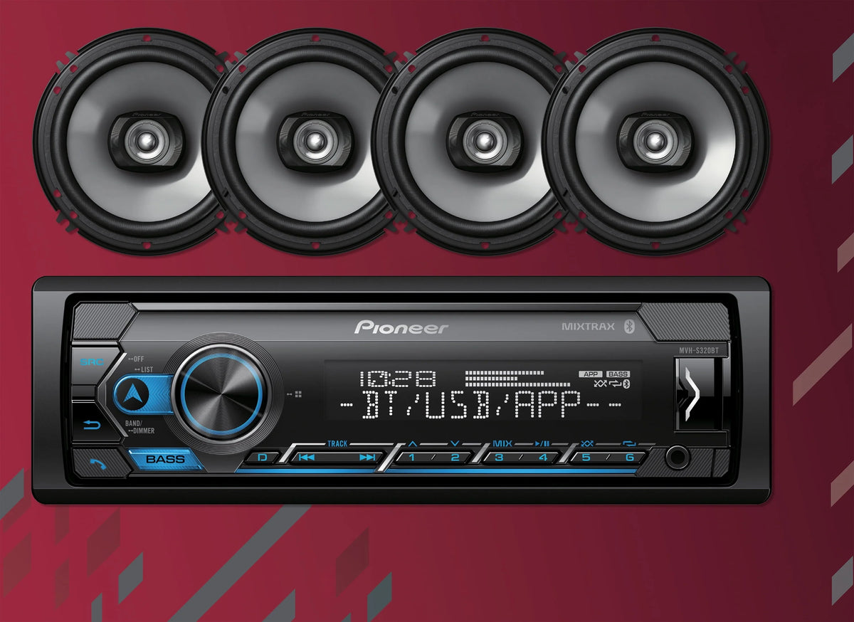 Pioneer MXT-S3266BT Car Audio Bundle