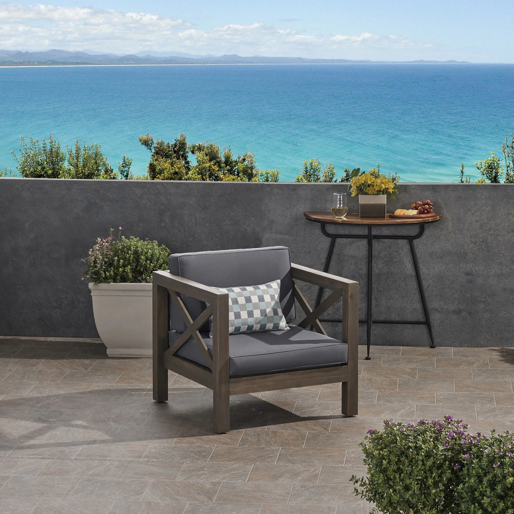 Outdoor Acacia Club Chairs