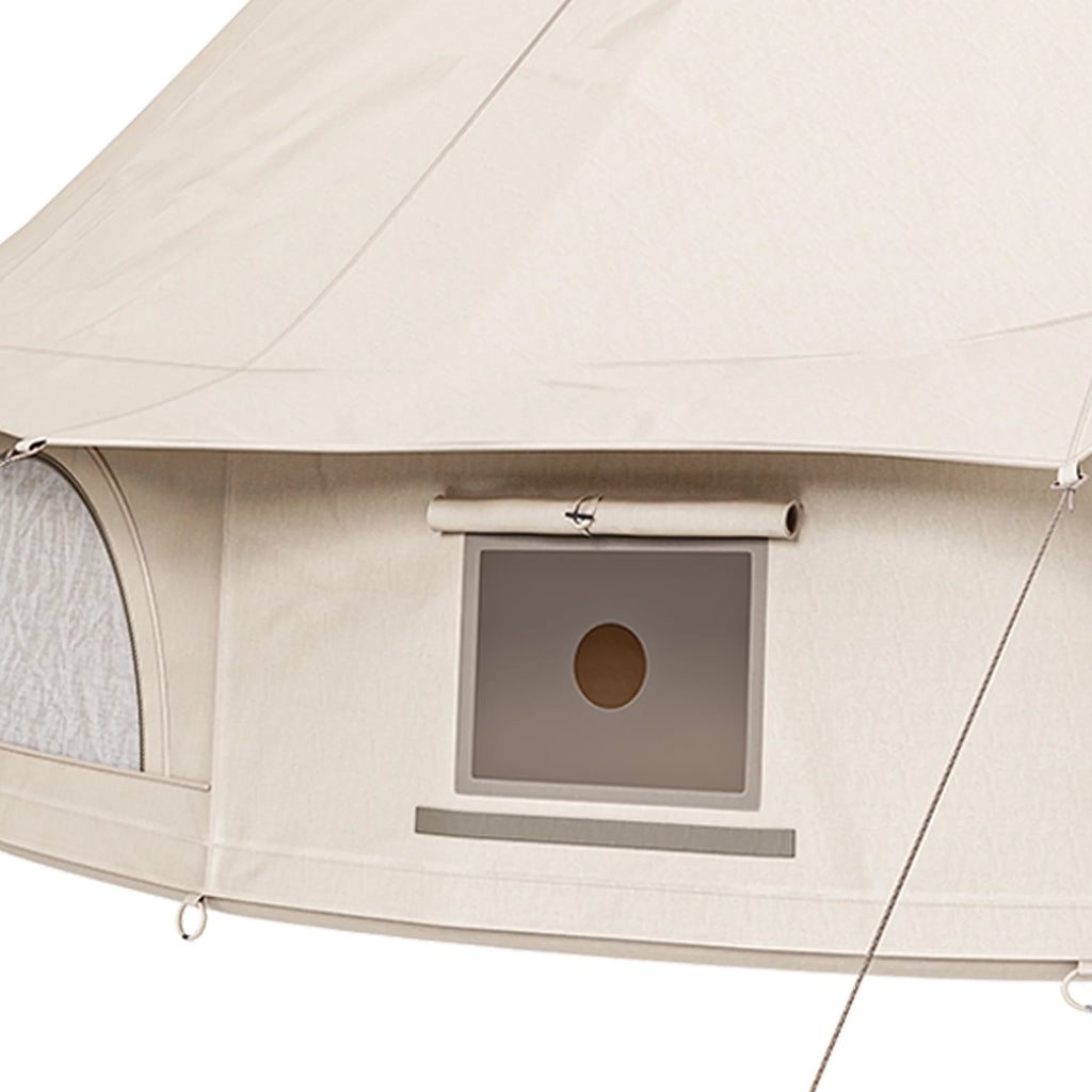 Dextrus Camping Tent with Stove Jacks & Windows for Outdoor Family Party, Camping, Picnic, Barbecue