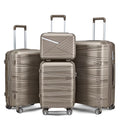 4 Piece Luggage Set Expandable Hardshell Travel Luggage Sets 8 Spinner Wheel Suitcase Wheels TSA Lock Suit Case, PP Lightweight & Durable wheels Upright Suitcase, 14/20/24/28 Inch