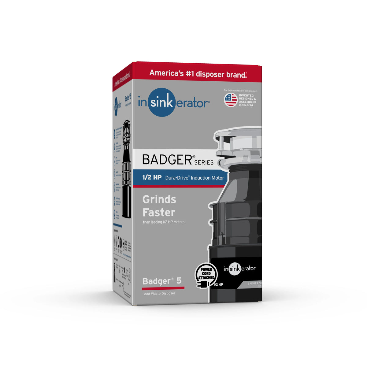 InSinkErator Badger 5 1/2 HP Continuous Feed Garbage Disposal with Power Cord