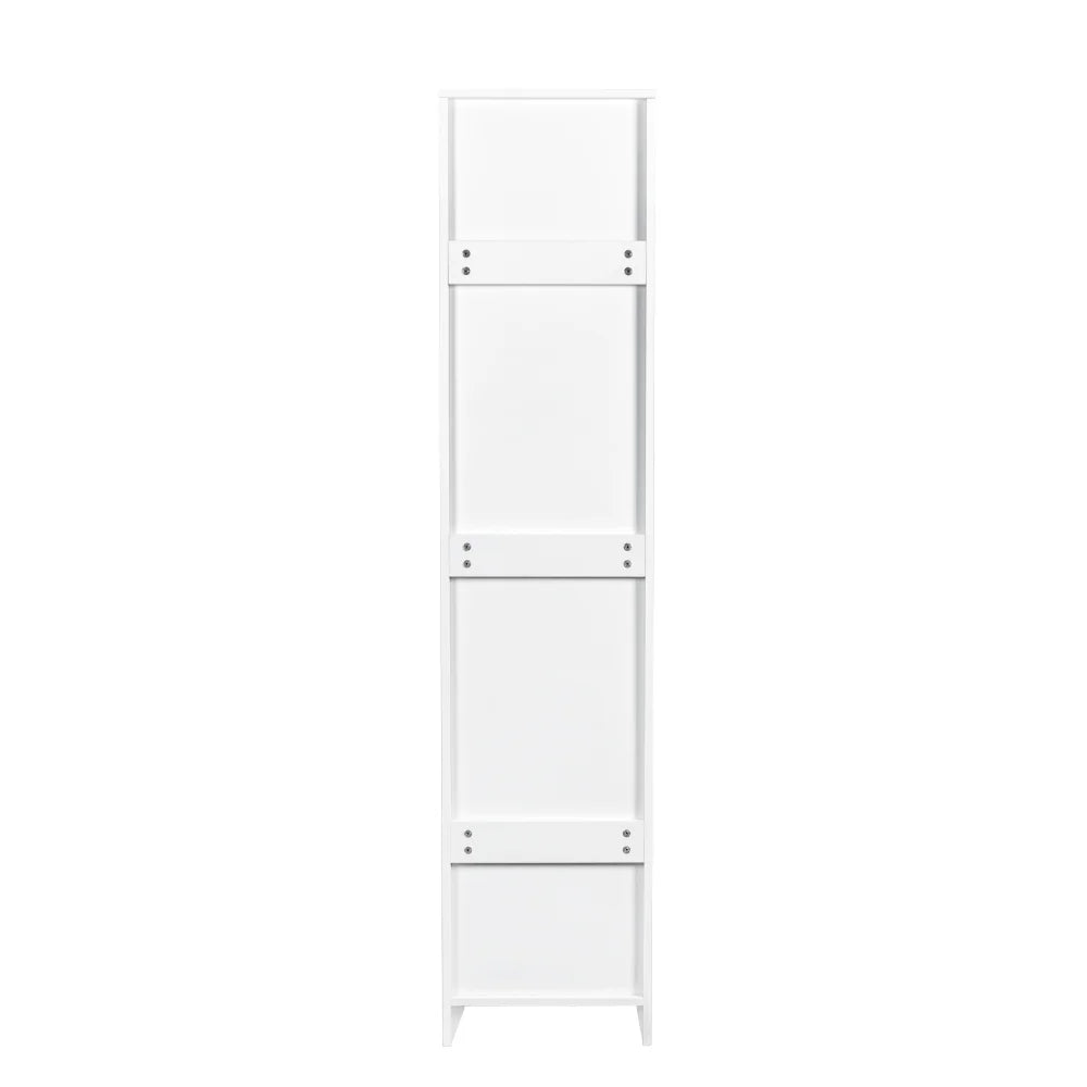 Stackable Wall Cabinet,Solid Wood Storage Cabinet with Adjustable Shelves and Doors,Console Table Side Table for Hallway,Sideboard Buffet Cupboard for Kitchen, 15.75" D x 15.75" W x 70.87" H, White
