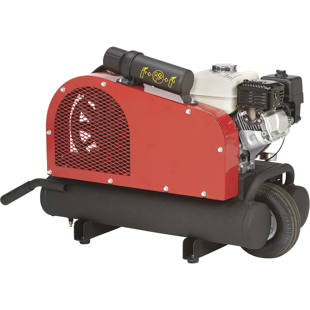 NorthStar Wheelbarrow Air Compressor, Gas-Powered Honda GX160 OHV Engine, 8-Gallon Twin Tank, 13.7 CFM @ 90 PSI