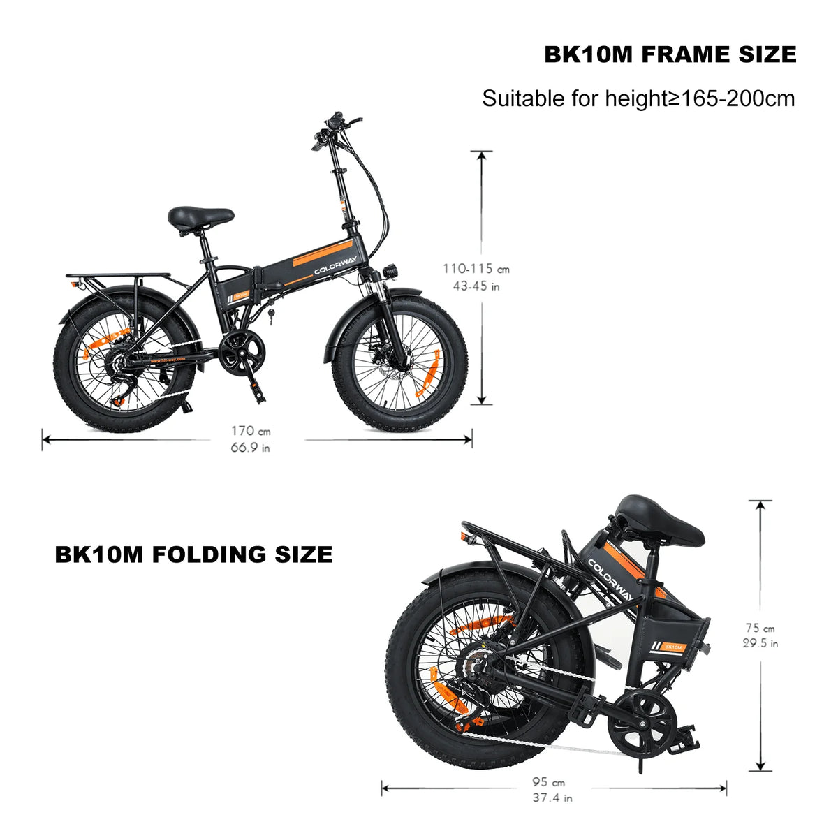 COLORWAY 750W Electric Bike for Adults , 20X4.0" Electric Bicycles with 36V/12AH Removable Battery E Bikes