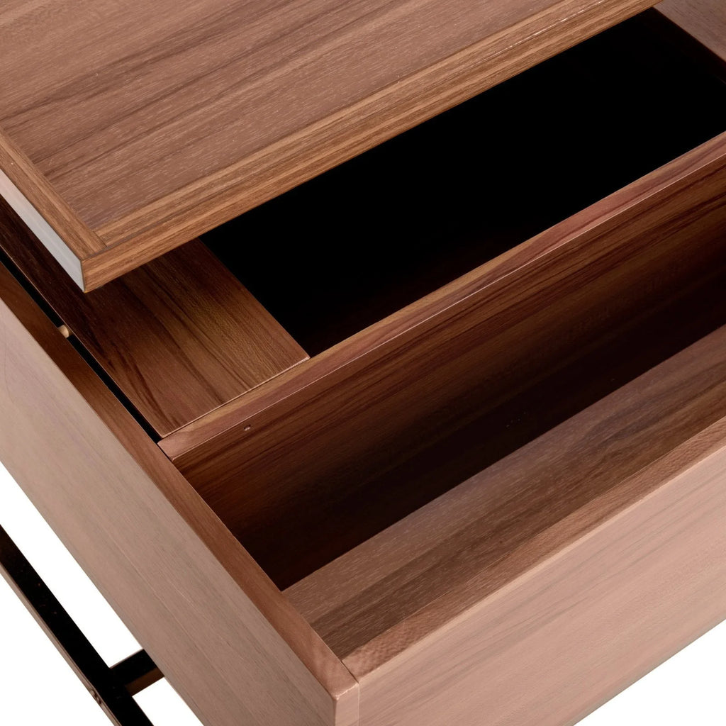 Safavieh Kristie Contemporary Lift-Top Coffee Table, Dark Oak/Black