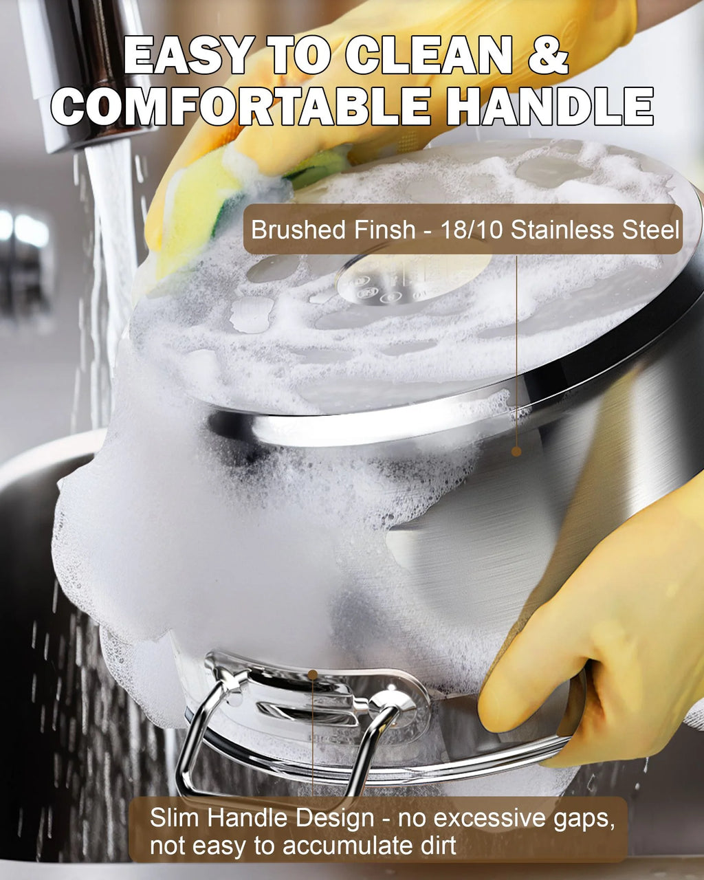 Cooks Standard Kitchen Cookware Sets Stainless Steel, Oven Safe Professional Pots and Pans Include Saucepan, Saut�� Pan, Stockpot with Lids, 8-Piece, Silver