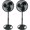 Lasko Products 16" Oscillating Stand Fan, Black  2521, 2 pack